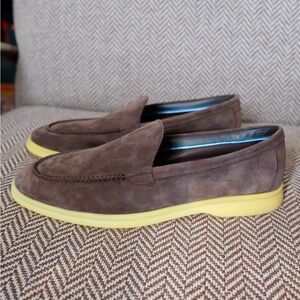 Calo Italian Brown Suede Loafers